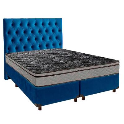 Kit Cabeceira + Cama Box + Colchão Casal D28 Conforto Paropas