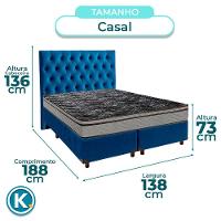 Kit Cabeceira + Cama Box + Colchão Casal D28 Conforto Paropas - 3