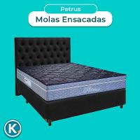 Kit Cabeceira + Cama Box + Colchão Casal Molas Ensacadas Petrus Paropas - 5
