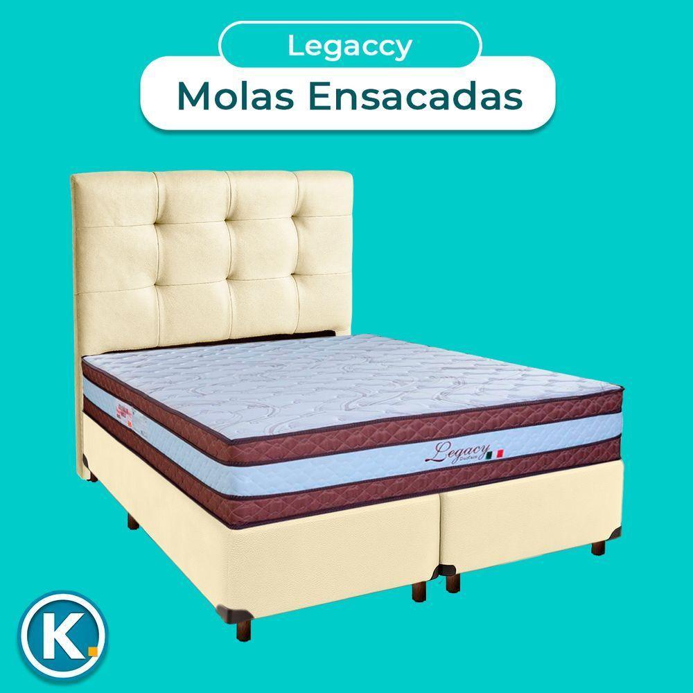 Kit Cabeceira + Cama Box + Colchão Queen Molas Ensacadas Legaccy Paropas - 5