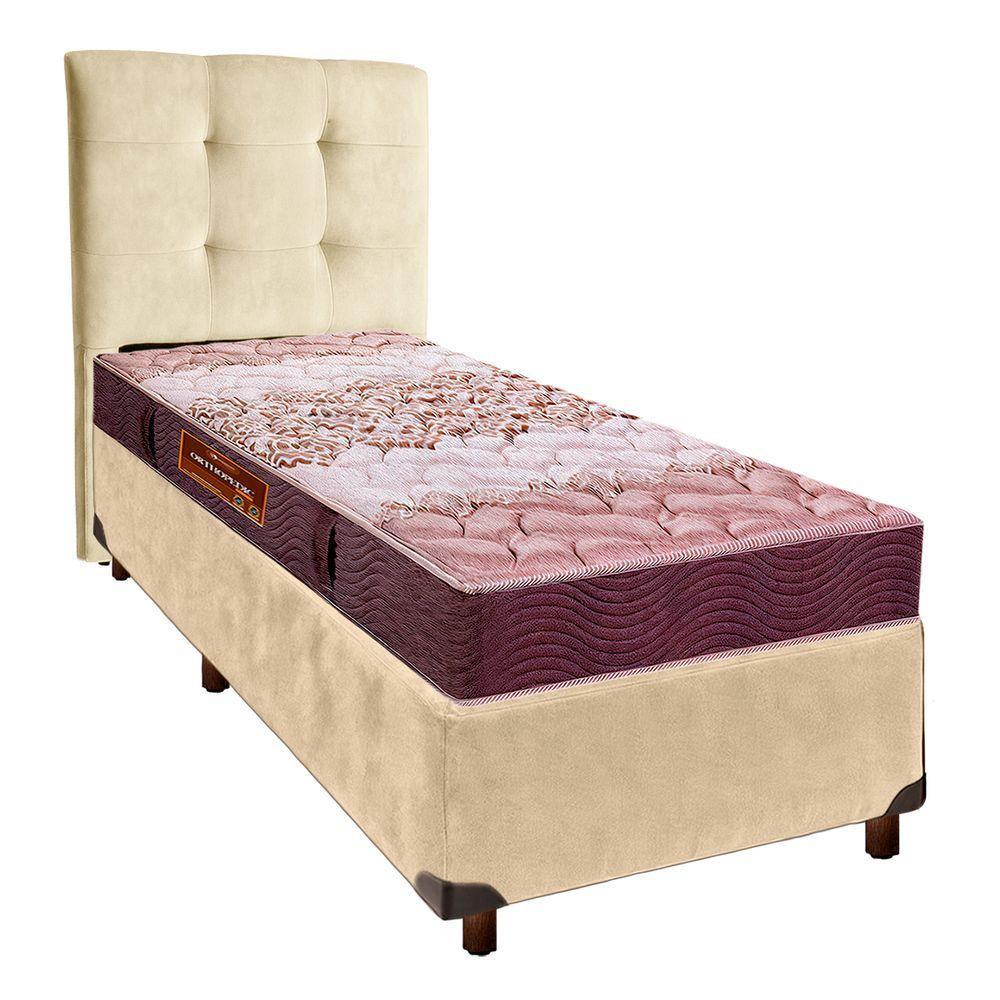 Kit Cabeceira + Cama Box + Colchão Solteiro D26 Ortophedic Sankonfort - 1