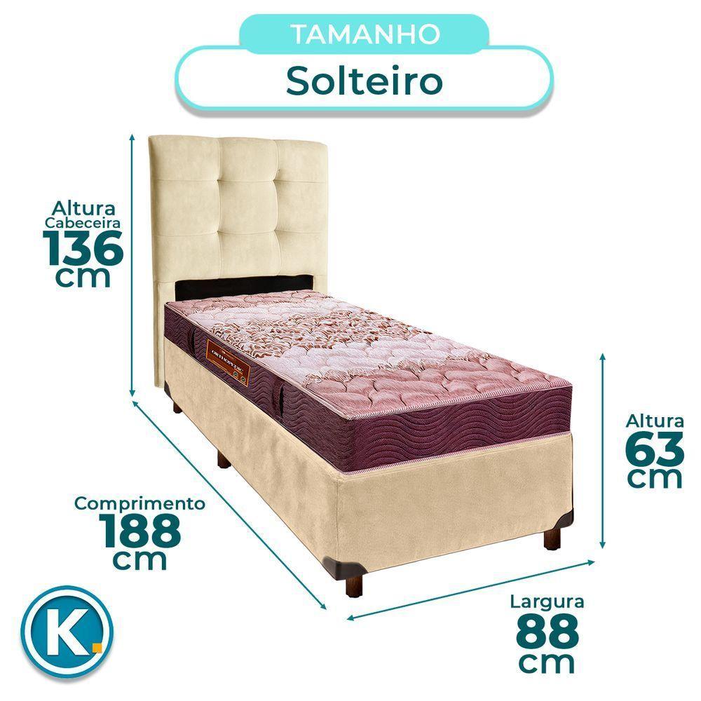 Kit Cabeceira + Cama Box + Colchão Solteiro D26 Ortophedic Sankonfort - 3