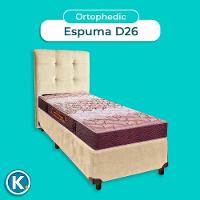 Kit Cabeceira + Cama Box + Colchão Solteiro D26 Ortophedic Sankonfort