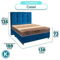Conjunto Cama Box Blindado Casal + Colchão D26 Ortophedic Sankonfort + Cabeceira - 3