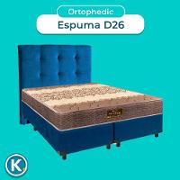 Conjunto Cama Box Blindado Casal + Colchão D26 Ortophedic Sankonfort + Cabeceira