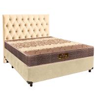 Conjunto Cama Box Perola Casal + Colchão D26 Ortophedic Sankonfort + Cabeceira - 1