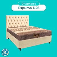 Conjunto Cama Box Perola Casal + Colchão D26 Ortophedic Sankonfort + Cabeceira