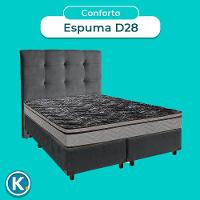 Kit Cabeceira + Cama Box + Colchão Casal D28 Conforto Paropas