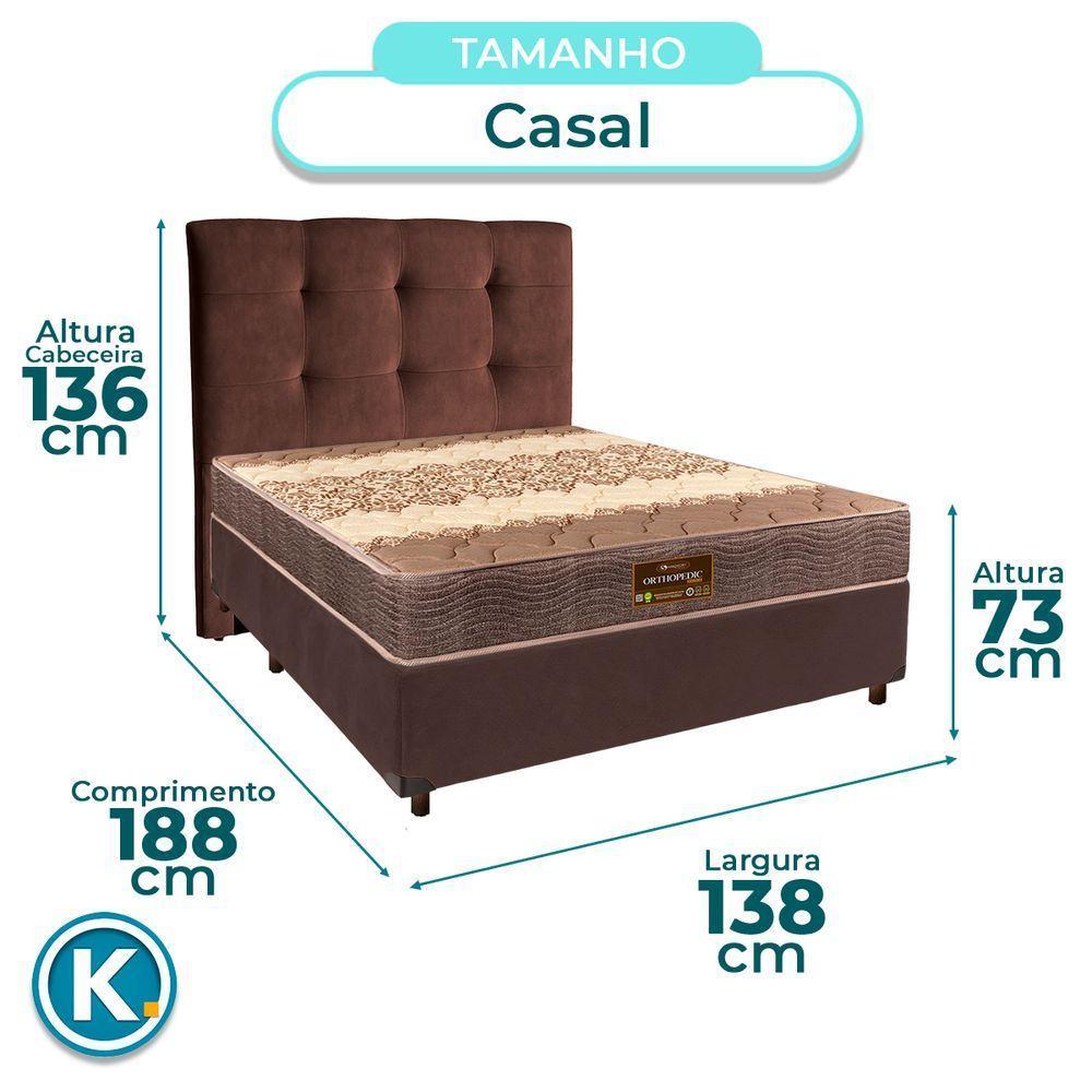 Kit Cabeceira + Cama Box + Colchão Casal D26 Ortophedic Sankonfort - 3
