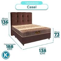 Kit Cabeceira + Cama Box + Colchão Casal D26 Ortophedic Sankonfort - 3