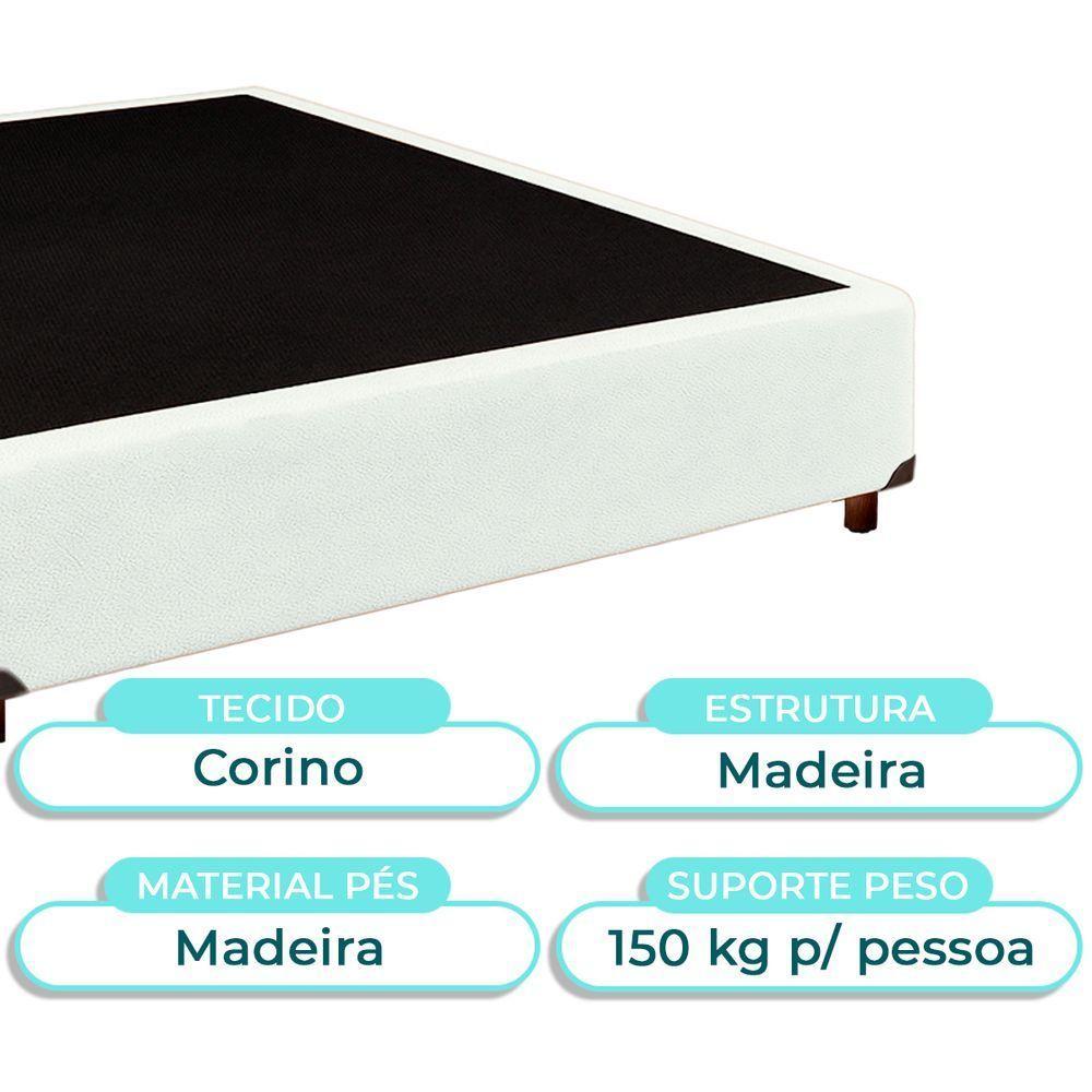 Cama Box Casal Branco Nature 138x188 - 2
