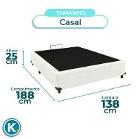 Cama Box Casal Branco Nature 138x188 - 5