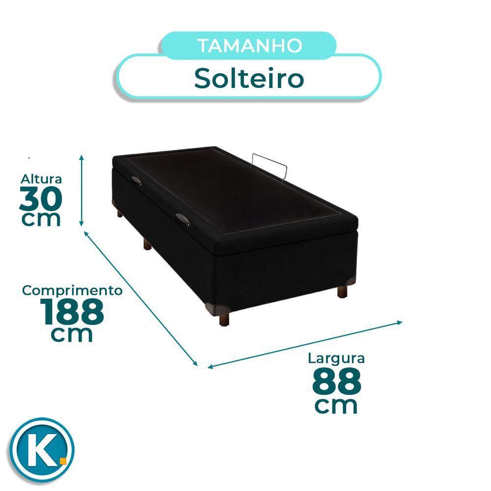 Cama Box Baú Solteiro Preto Nature 88x188 - 4