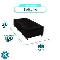 Cama Box Baú Solteiro Preto Nature 88x188