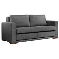 Sofá Cama Hermes 3 Lugares Luxo 1,90 M Castellar Móbile Linho Cinza - 1