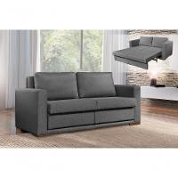 Sofá Cama Hermes 3 Lugares Luxo 1,90 M Castellar Móbile Linho Cinza