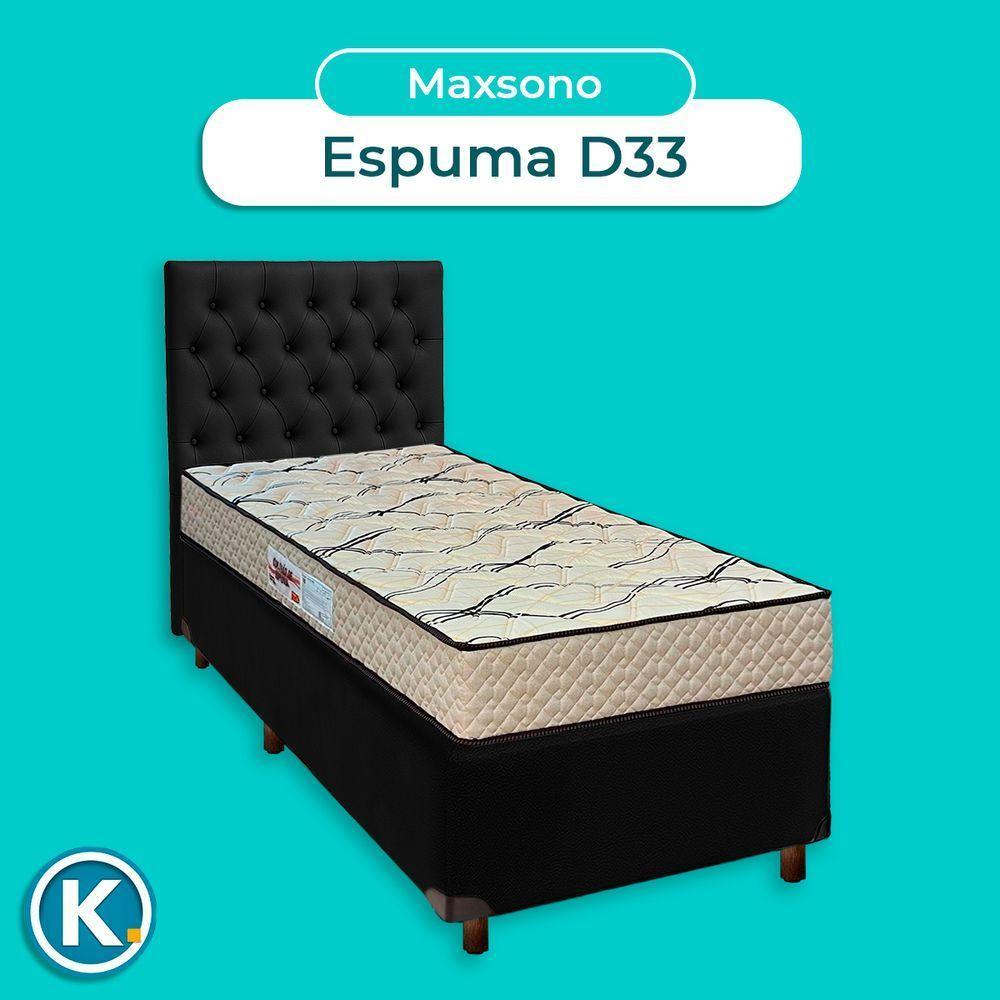 Kit Cabeceira + Cama Box + Colchão Solteiro D33 Maxsono Paropas - 4