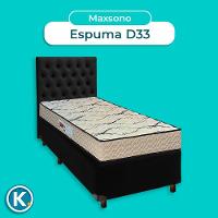Kit Cabeceira + Cama Box + Colchão Solteiro D33 Maxsono Paropas