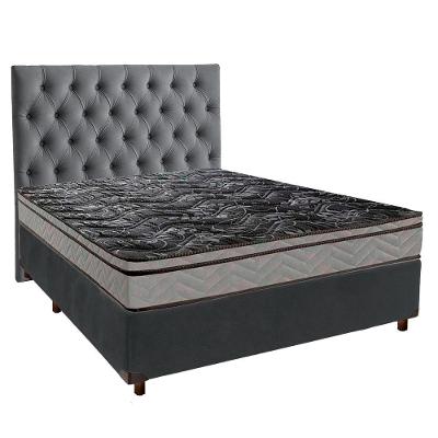 Kit Cabeceira + Cama Box + Colchão Casal D28 Conforto Paropas