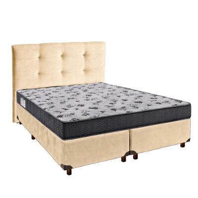 Conjunto Cama Box Blindado Casal + Colchão D33 Iso100 Ortobom + Cabeceira