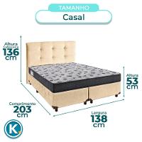 Conjunto Cama Box Blindado Casal + Colchão D33 Iso100 Ortobom + Cabeceira - 3