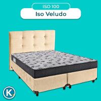 Conjunto Cama Box Blindado Casal + Colchão D33 Iso100 Ortobom + Cabeceira