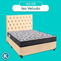 Conjunto Cama Box Perola Casal + Colchão D33 Iso100 Ortobom + Cabeceira