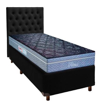 Kit Cabeceira + Cama Box + Colchão Solteiro Molas Ensacadas Petrus Paropas