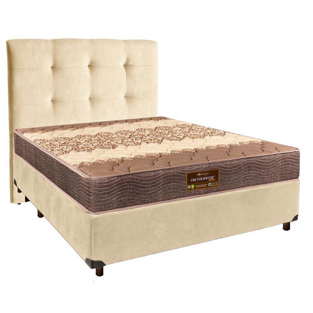 Kit Cabeceira + Cama Box + Colchão Casal D26 Ortophedic Sankonfort - 1