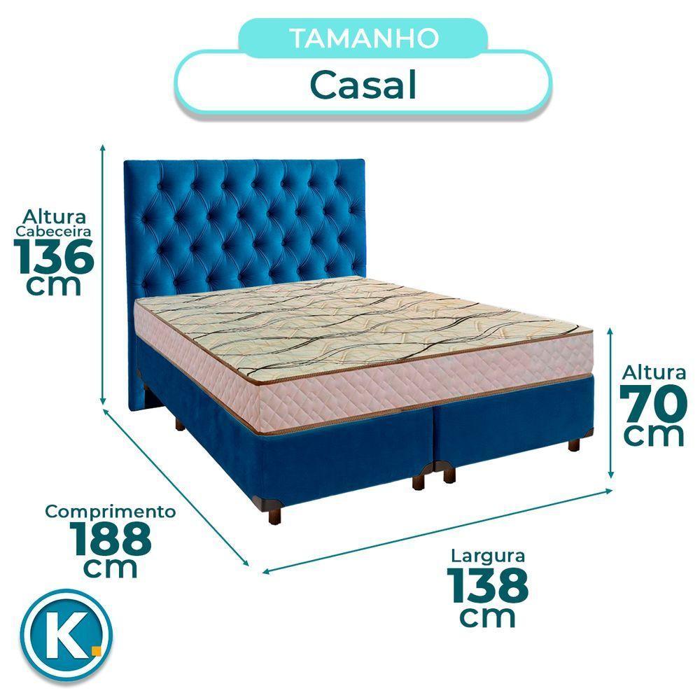 Conjunto Cama Box Blindado Casal + Colchão D33 Maxsono Paropas + Cabeceira - 3