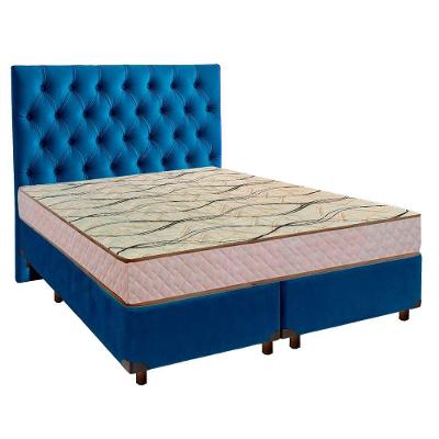 Conjunto Cama Box Blindado Casal + Colchão D33 Maxsono Paropas + Cabeceira