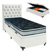 Conjunto Cama Box Bau Blindado Solteiro + Colchão D28 Conforto Paropas + Cabeceira - 1