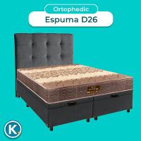 Conjunto Cama Box Bau Blindado Queen + Colchão D26 Ortophedic Sankonfort + Cabeceira