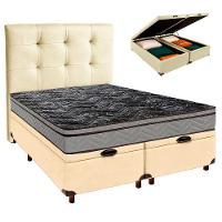 Conjunto Cama Box Bau Blindado Casal + Colchão D28 Conforto Paropas + Cabeceira - 1