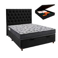 Cama Box Bau + Colchão Casal Ortobom D33 Iso100 + Cabeceira Estofada - 1