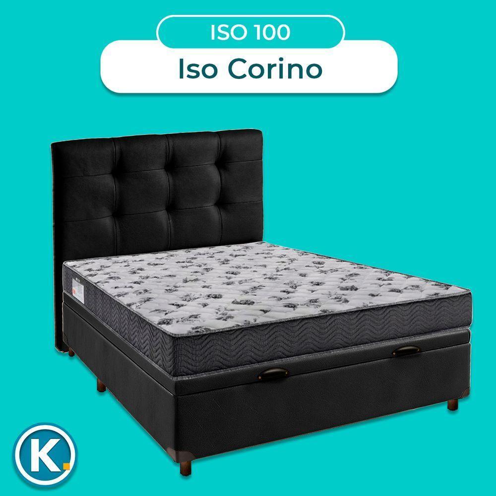 Cama Box Bau + Colchão Casal Ortobom D33 Iso100 + Cabeceira Estofada - 4