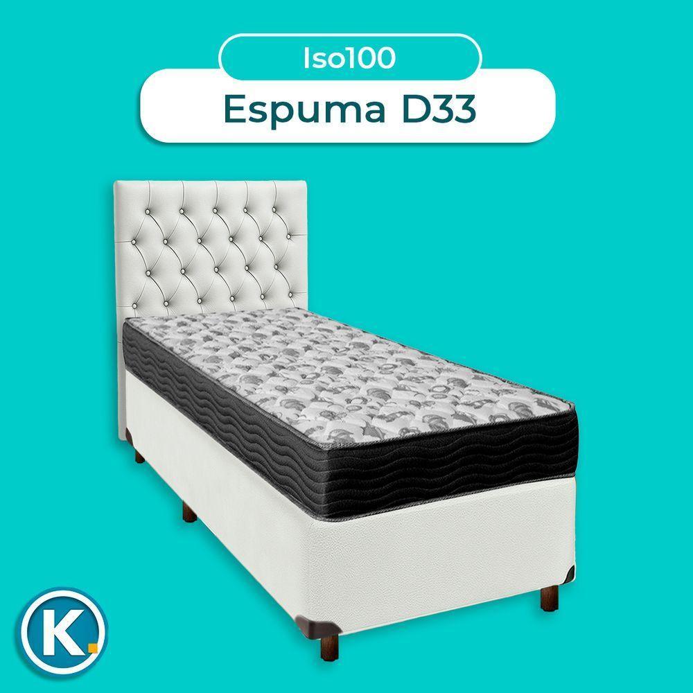 Cama Box + Colchão Solteiro Ortobom D33 Iso100 + Cabeceira Estofada - 4
