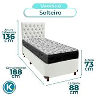 Cama Box + Colchão Solteiro Ortobom D33 Iso100 + Cabeceira Estofada - 3
