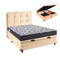 Cama Box Bau + Colchão Casal Ortobom D33 Iso100 + Cabeceira Estofada - 1
