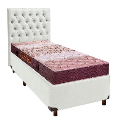 Cama Box + Colchão Solteiro D26 Ortophedic Sankonfort + Cabeceira Estofada