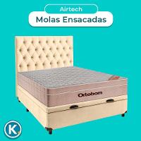 Cama Box Bau + Colchão Casal Ortobom Molas Ensacadas Airtech + Cabeceira Estofada - 4