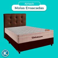 Cama Box + Colchão Casal Ortobom Molas Ensacadas Airtech + Cabeceira Estofada - 5
