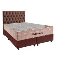 Cama Box + Colchão Queen Ortobom Molas Ensacadas Airtech + Cabeceira Estofada - 1
