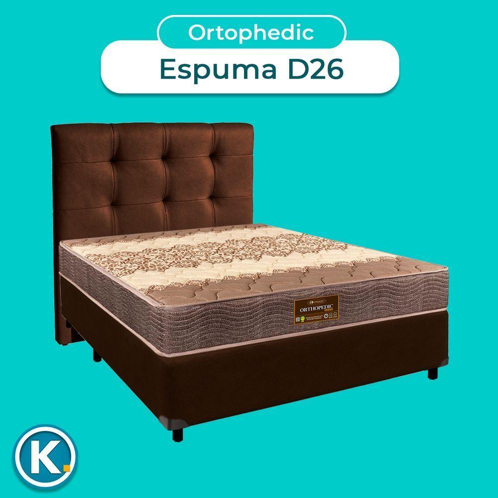 Cama Box + Colchão Casal D26 Ortophedic Sankonfort + Cabeceira Estofada - 4