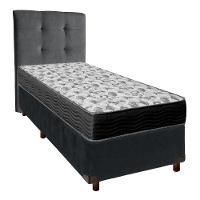 Cama Box + Colchão Solteiro Ortobom D33 Iso100 + Cabeceira Estofada - 1