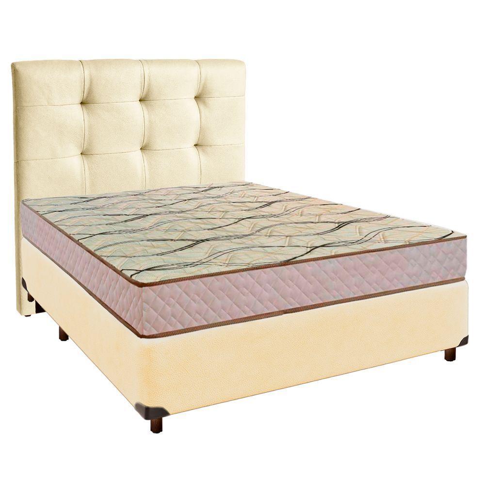 Cama Box + Colchão Casal D33 Maxsono Paropas + Cabeceira Estofada - 1
