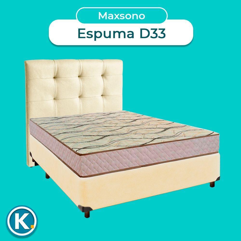 Cama Box + Colchão Casal D33 Maxsono Paropas + Cabeceira Estofada - 4