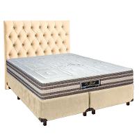 Cama + Box Blindado E Colchão Molas Ensacadas Casal - Legriff Sankonfort + Cabeceira - 1