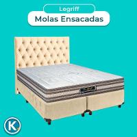 Cama + Box Blindado E Colchão Molas Ensacadas Casal - Legriff Sankonfort + Cabeceira - 4