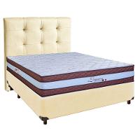 Cama Box + Colchão Casal Molas Ensacadas Legaccy Paropas + Cabeceira Estofada - 1